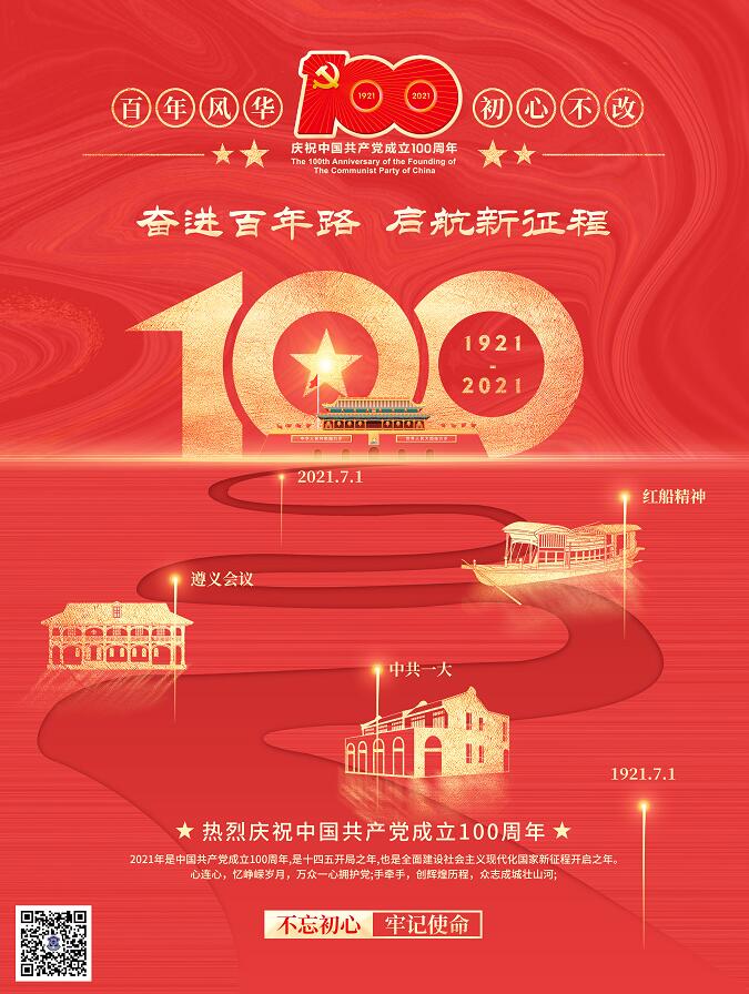 熱烈慶祝中國共產黨成立100周年